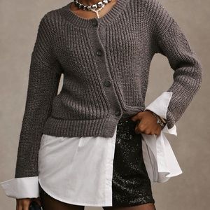 Anthropologie twofer cardigan shirt size XS worn once good condition